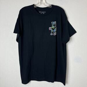 Riot Society Black Tee Bear Printed short sleeve, Size L, 100% Cotton, NWT
